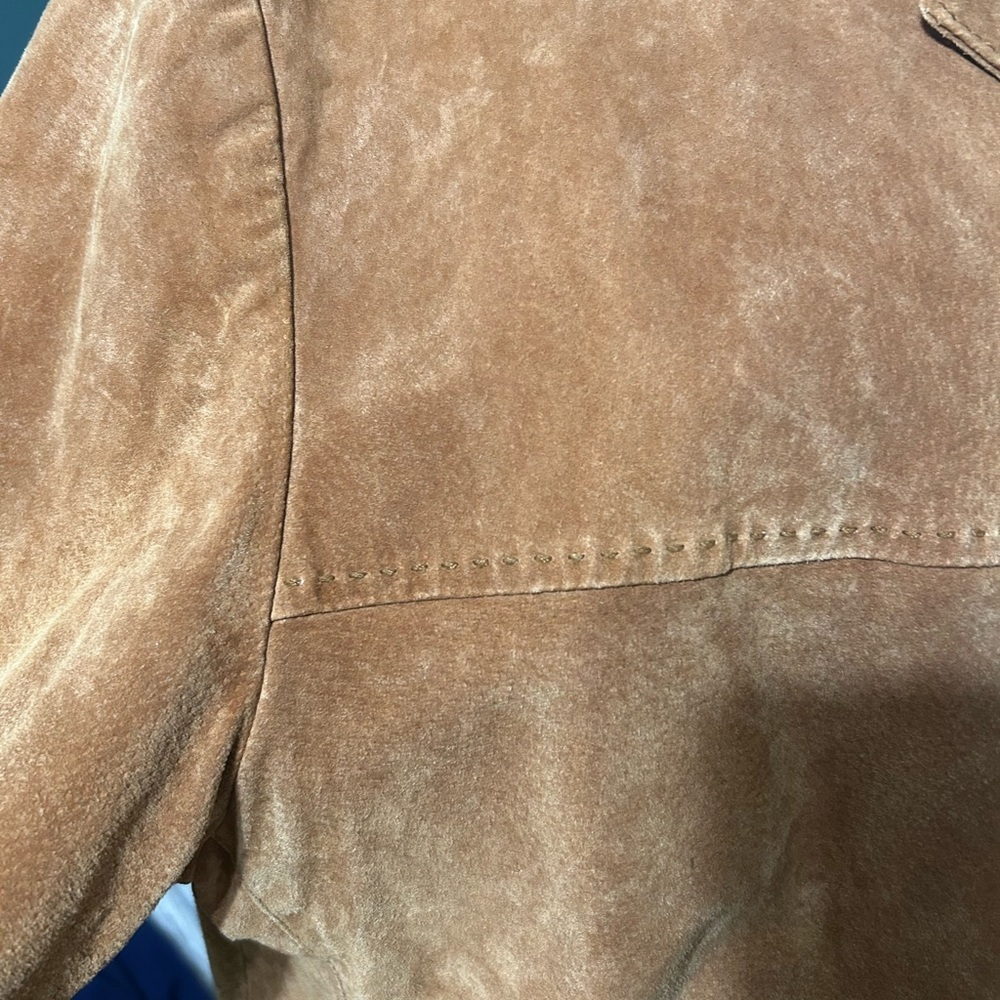 Vintage, Men's Brown Suede Trench style Coat - Picture 7 of 12